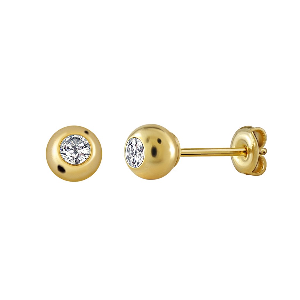 Pendientes Oro Silvia con diseño minimalista acabados en oro de 18 quilates