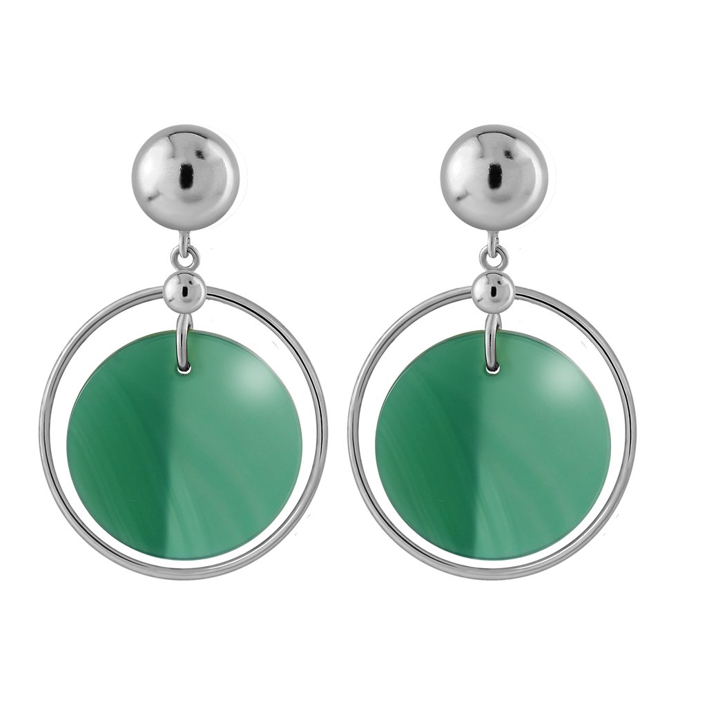 Pendientes Plata Elena acabados de rodio en plata y diseñados por Vioret Joyas Ⓡ