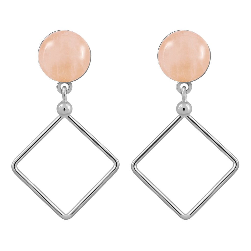 Pendientes Plata Lorena Cuarzo diseñados por Vioret Joyas Ⓡ