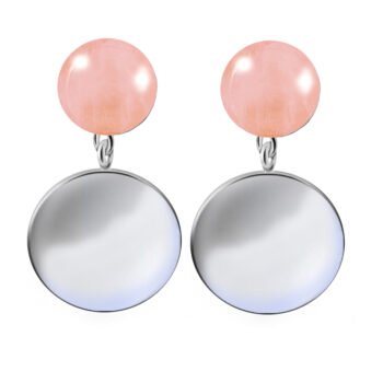 Pendientes Plata Shaila Cuarzo acabados de rodio en plata y diseñados por Vioret Joyas ®