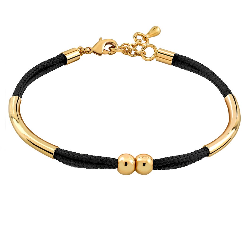 Pulsera Oro Alma Negro acabada en oro de 18 quilates y diseñada por Vioret Joyas Ⓡ