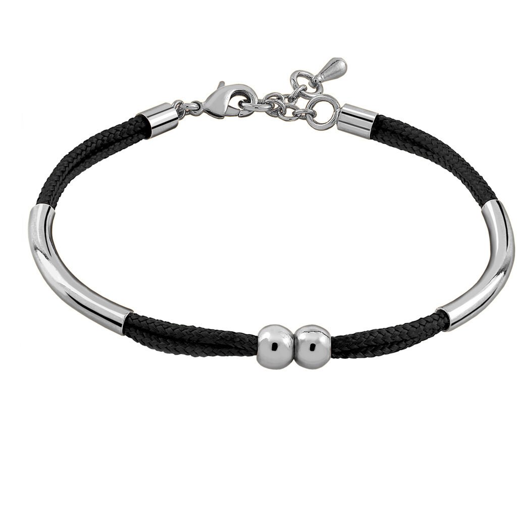 Pulsera Oro Alma Negro acabada de rodio en plata y diseñada por Vioret Joyas ®
