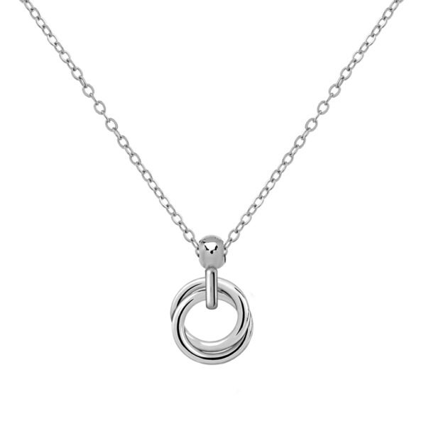 Colgante Plata Isabel formado por aros entrelazados y diseñado por Vioret Joyas ®