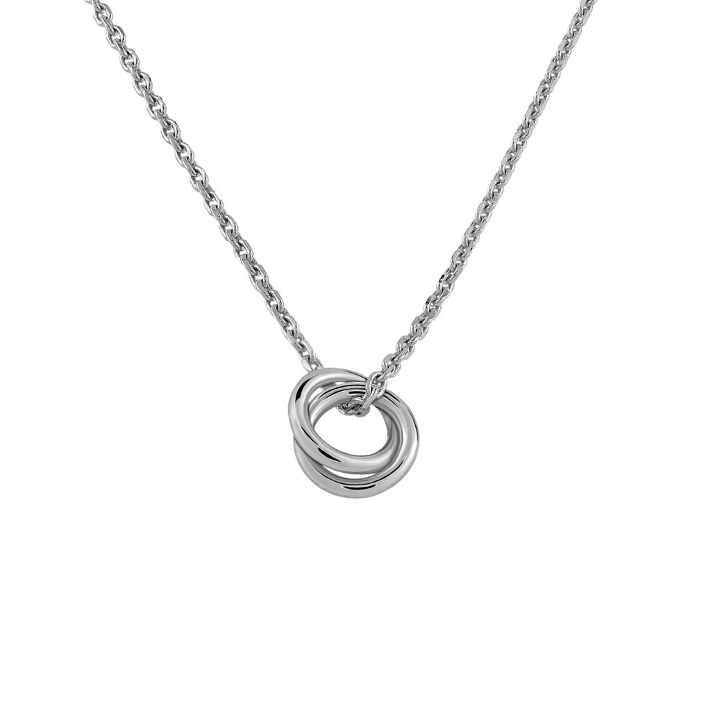Colgante Plata Atenea diseñado con aros entrelazados y de plata de 1ª Ley