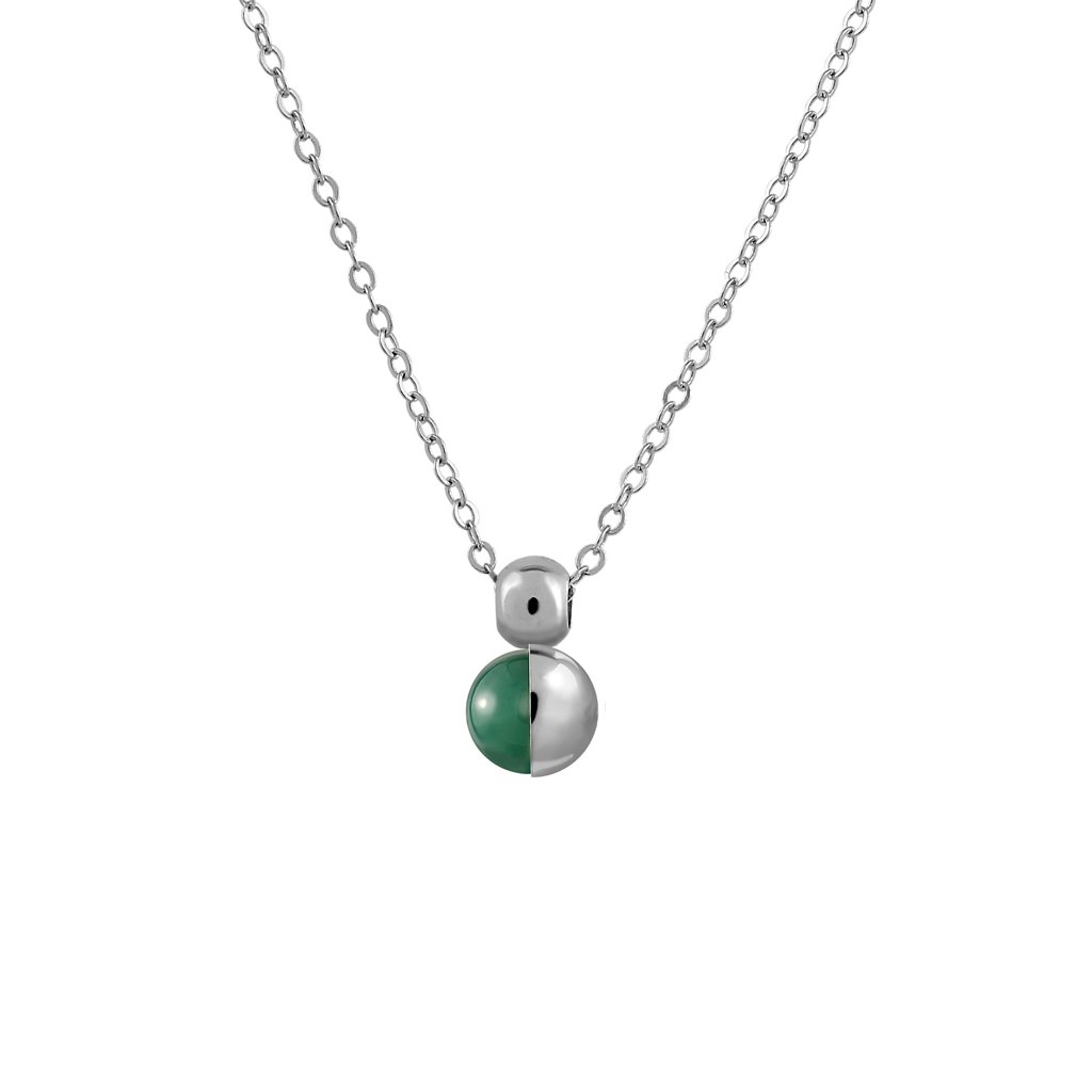 Colgante Plata Luna acabado de rodio en plata diseñado por Vioret Joyas ®