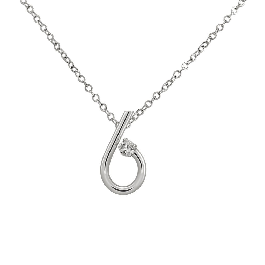 Colgante Plata Número Seis acabado de rodio en plata y diseñado por Vioret Joyas ®