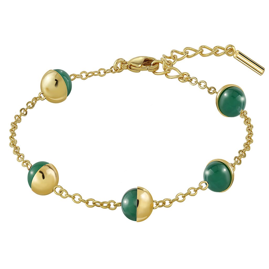 Pulsera Oro Luna Completa acabada en oro de 18 quilates