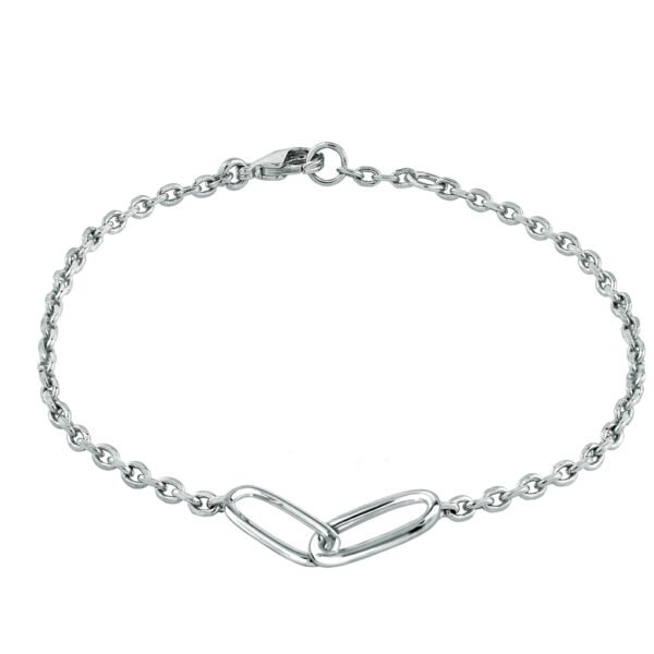 Pulsera Plata Dúo Para Él fabricada de plata de 1ª Ley y diseñada por Vioret Joyas ®