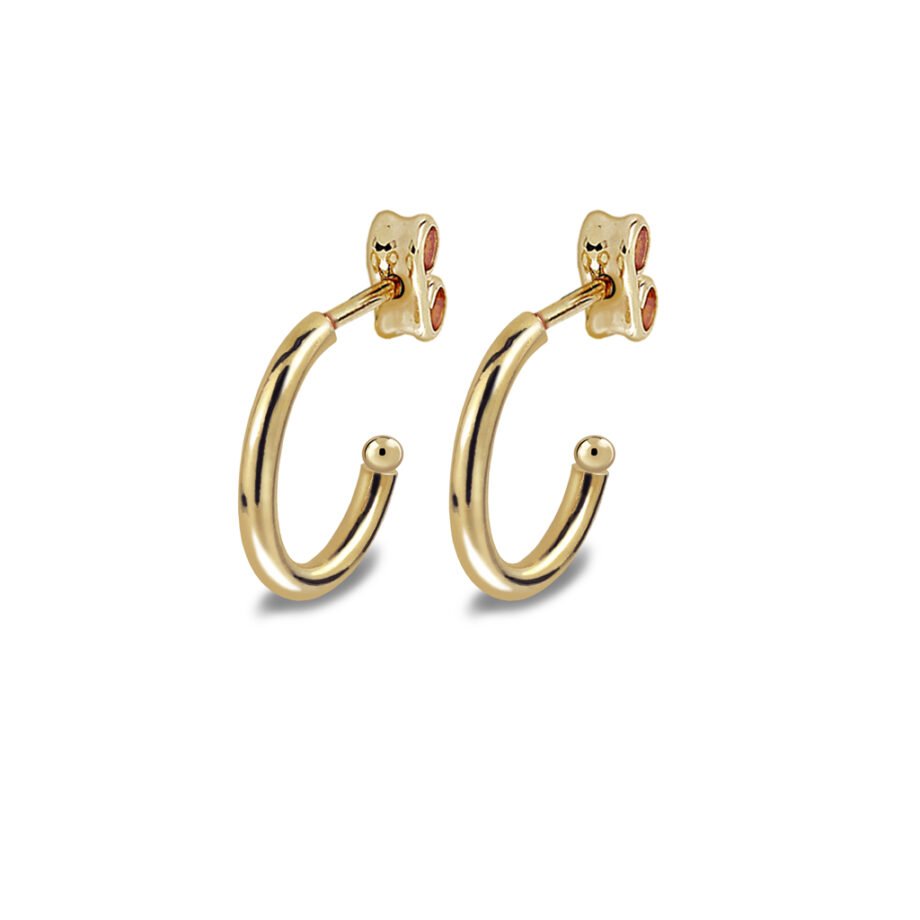 Pendientes Oro Cala acabados en oro de 18 quilates