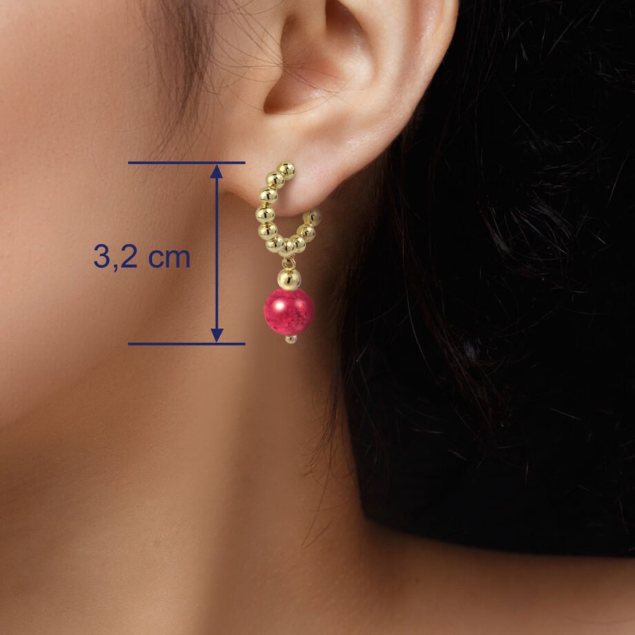 Pendientes Oro Adele Cuarzo