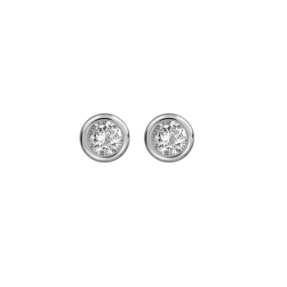 Pendientes Plata Belinda fabricados en plata de 1ª Ley 925 con circonita engastada