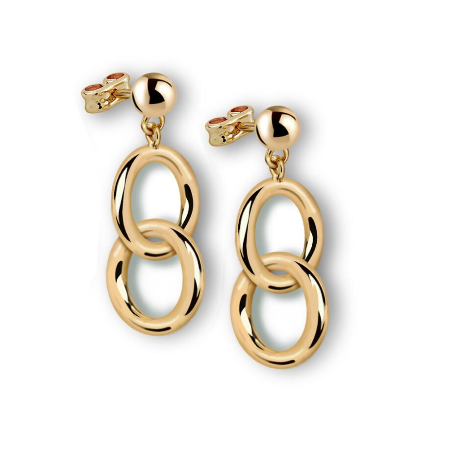 Pendientes Oro Aros Marilia acabados en oro de 18 quilates